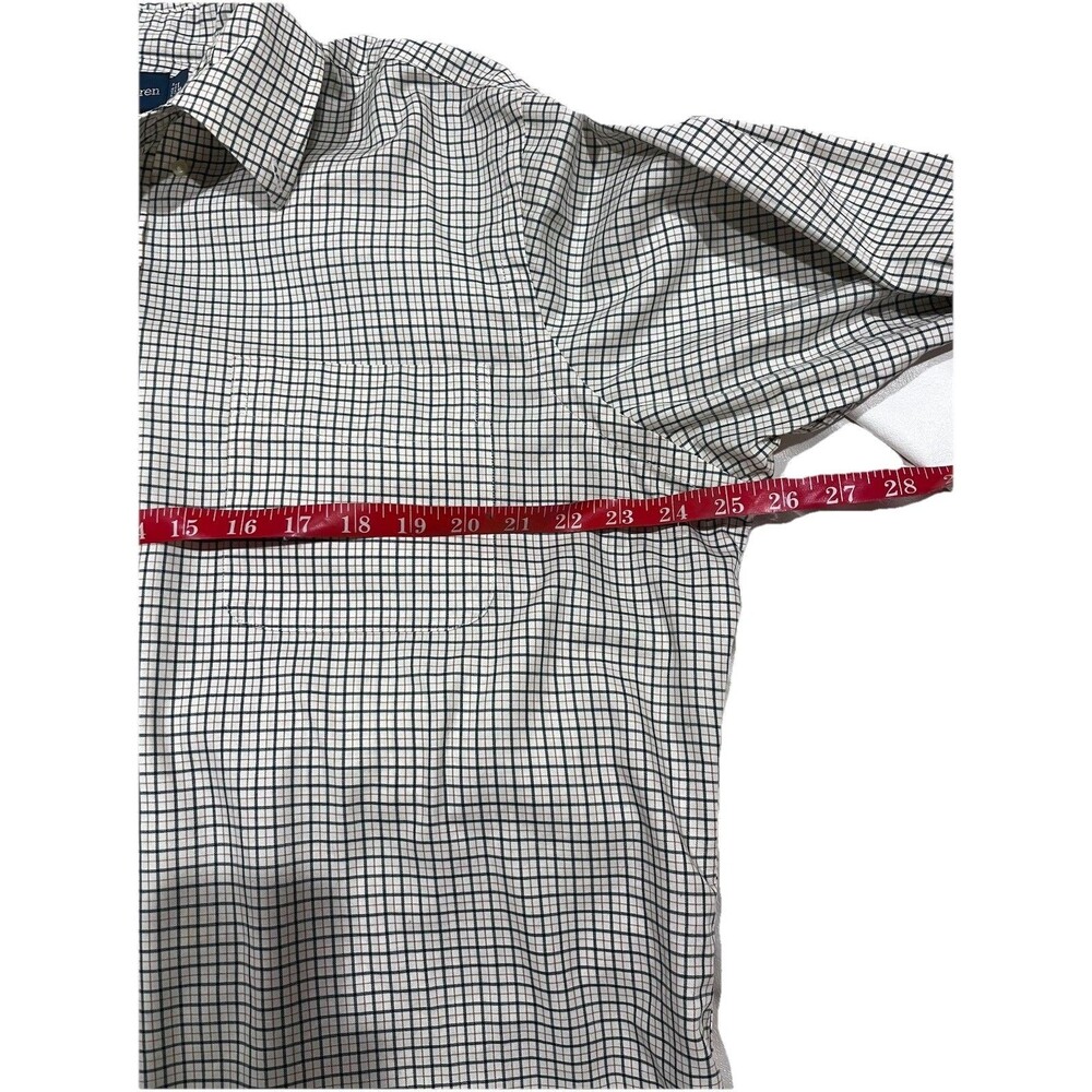 Ralph Lauren Classic Fit White Tan Black Button Up LS Shirt Men's Size Large - Picture 7 of 9